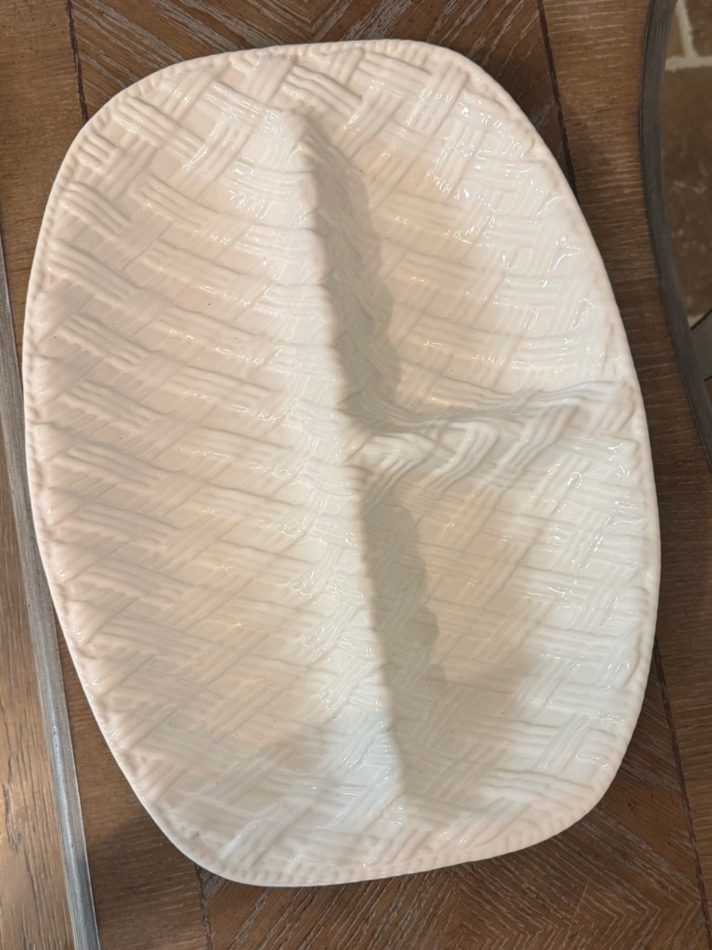 Loucarte White Divided Serving Dish - Picture 2 of 4